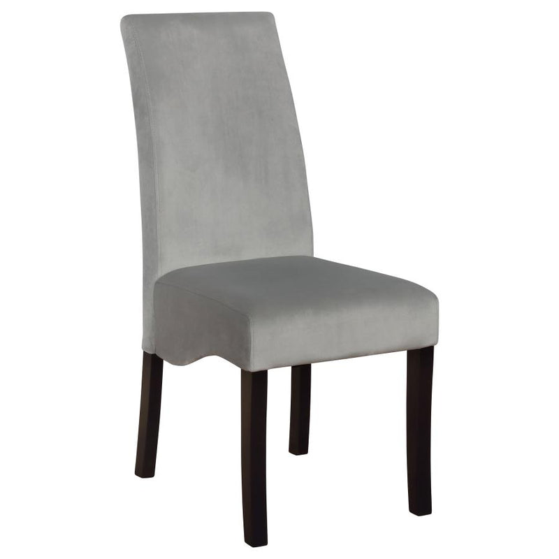 Stanton Velvet Upholstered Dining Side Chair Grey (Set of 2)-zoom-