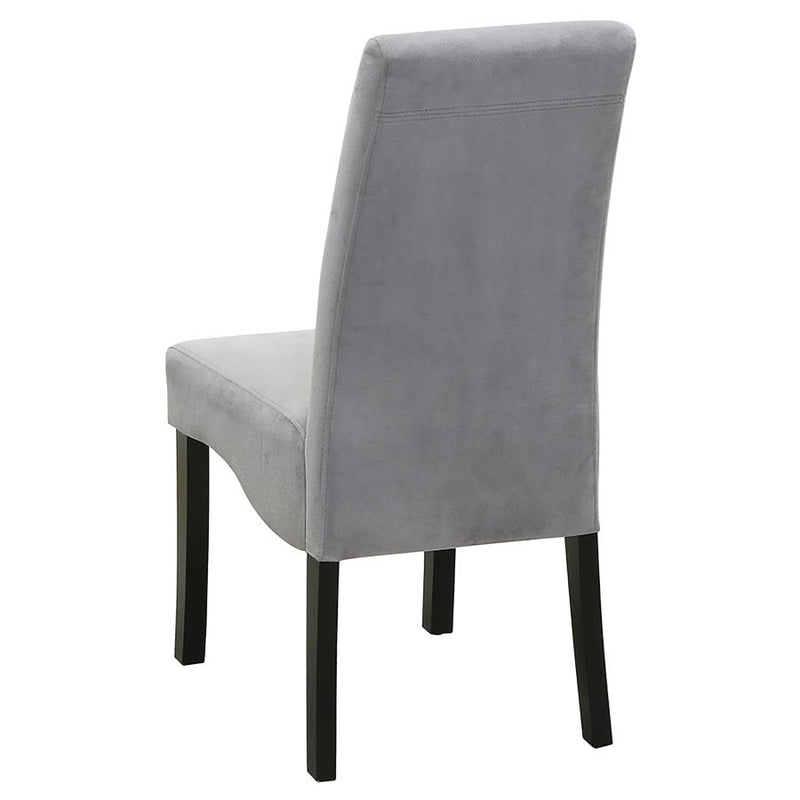 Stanton Velvet Upholstered Dining Side Chair Grey (Set of 2)-zoom-