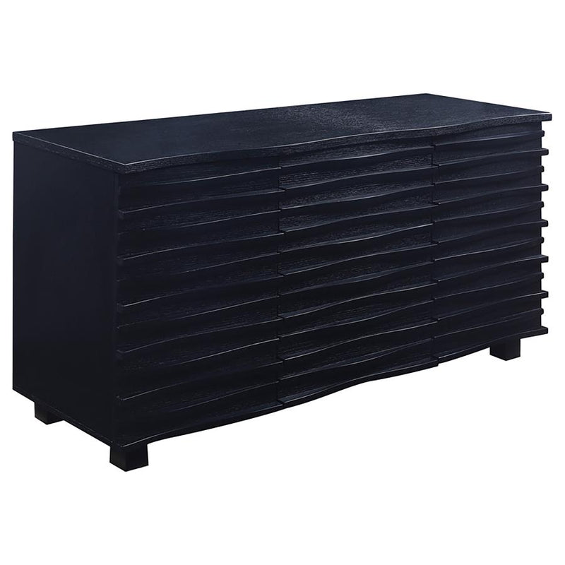 Stanton 3-drawer Sideboard Buffet Storage Cabinet Black-zoom-
