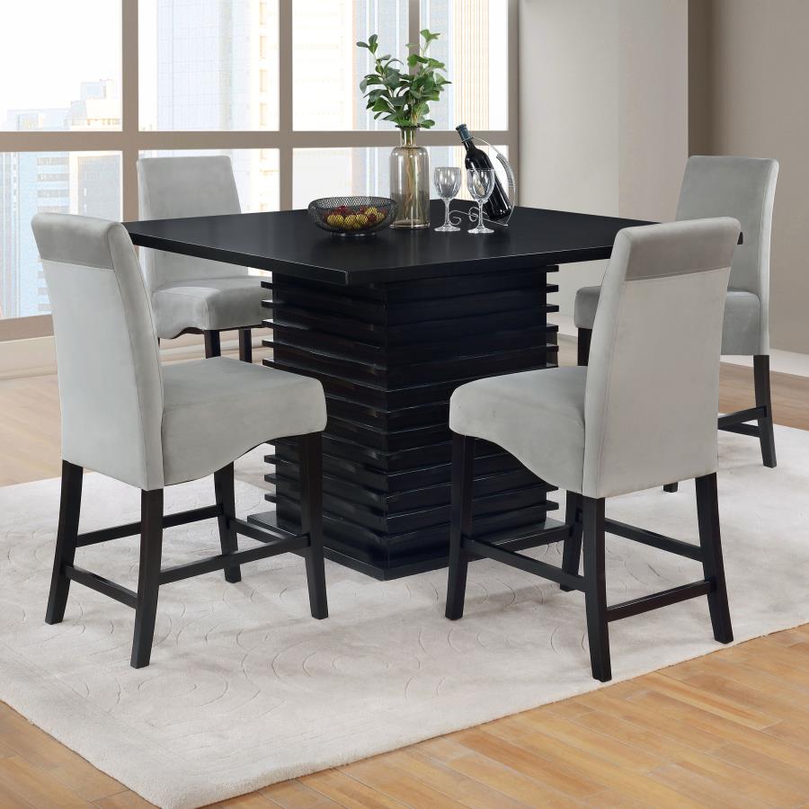 Stanton 5-piece Square Counter Height Dining Table Set Grey-zoom-1