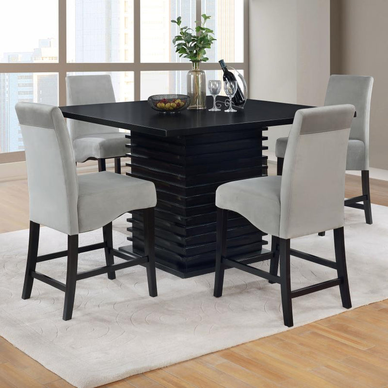 Stanton 5-piece Square Counter Height Dining Table Set Grey-zoom-