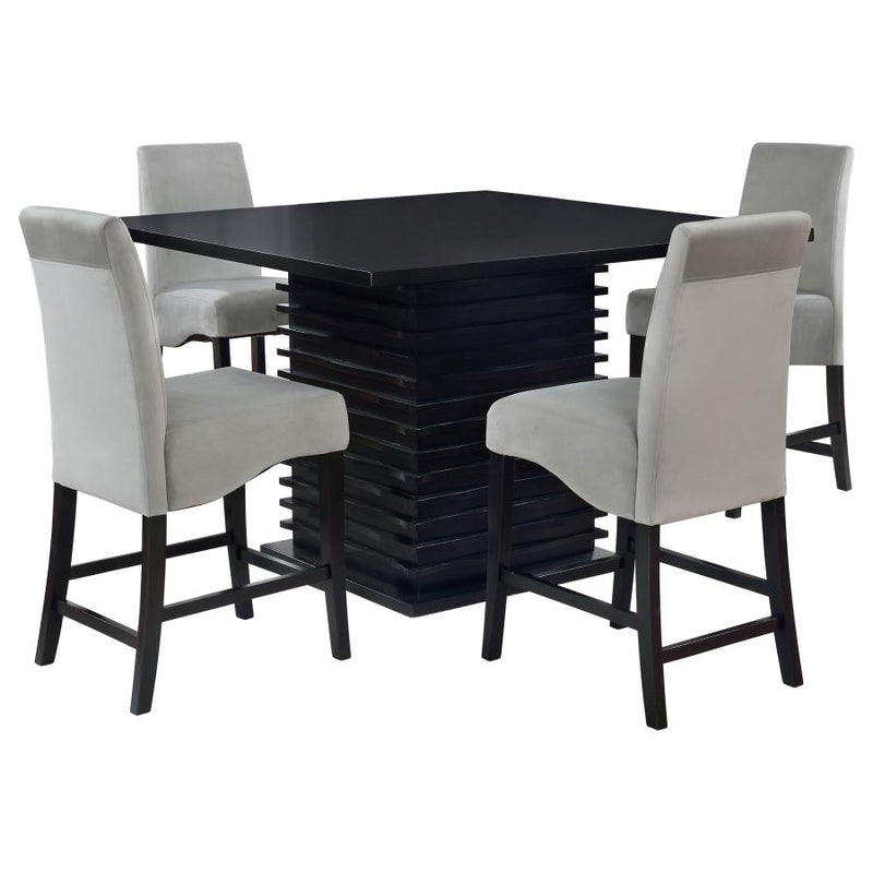 Stanton 5-piece Square Counter Height Dining Table Set Grey-zoom-