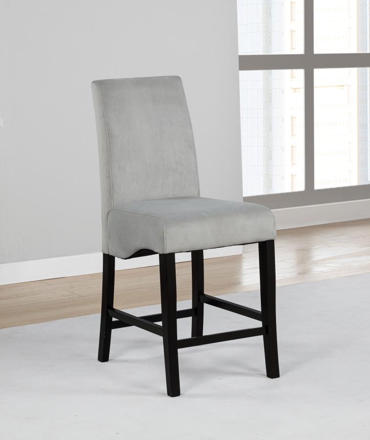 Stanton Velvet Upholstered Counter Chair Grey (Set of 2)-zoom-2
