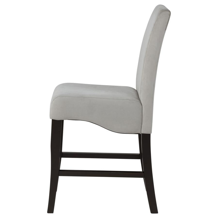 Stanton Velvet Upholstered Counter Chair Grey (Set of 2)-zoom-6