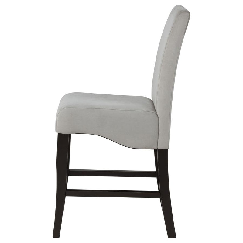 Stanton Velvet Upholstered Counter Chair Grey (Set of 2)-zoom-