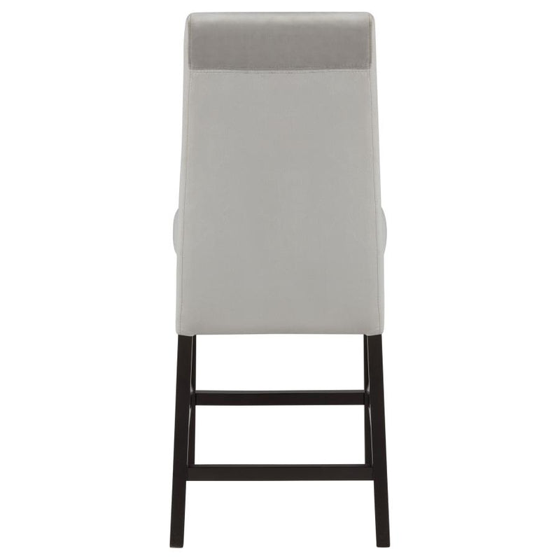 Stanton Velvet Upholstered Counter Chair Grey (Set of 2)-zoom-