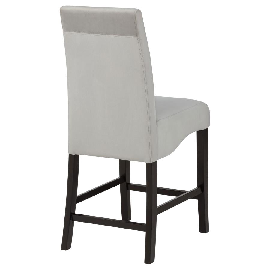 Stanton Velvet Upholstered Counter Chair Grey (Set of 2)-zoom-9