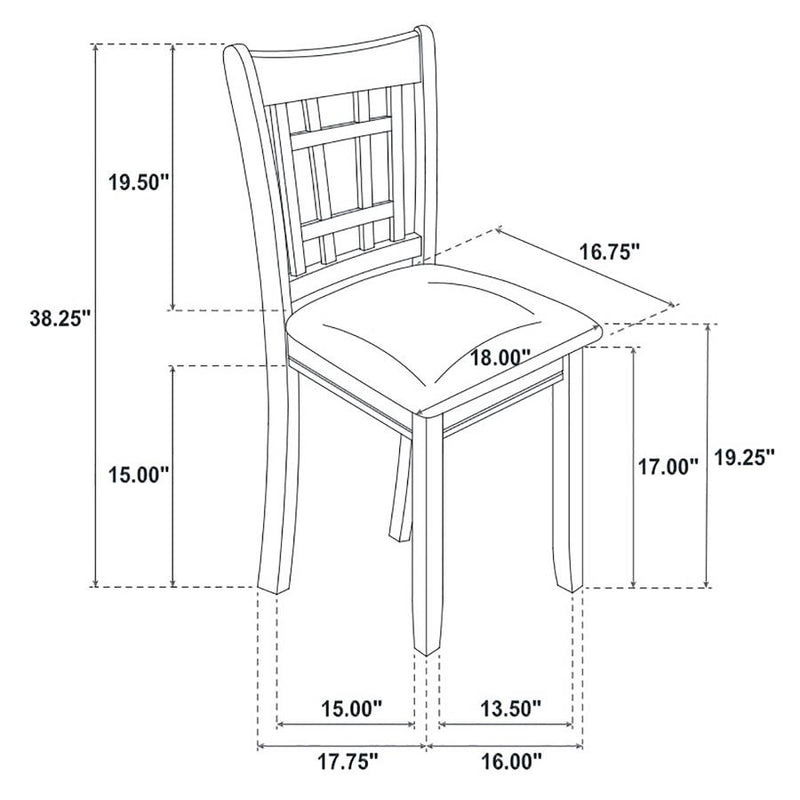 Lavon 5-piece Oval Extension Leaf Dining Set Espresso-zoom-