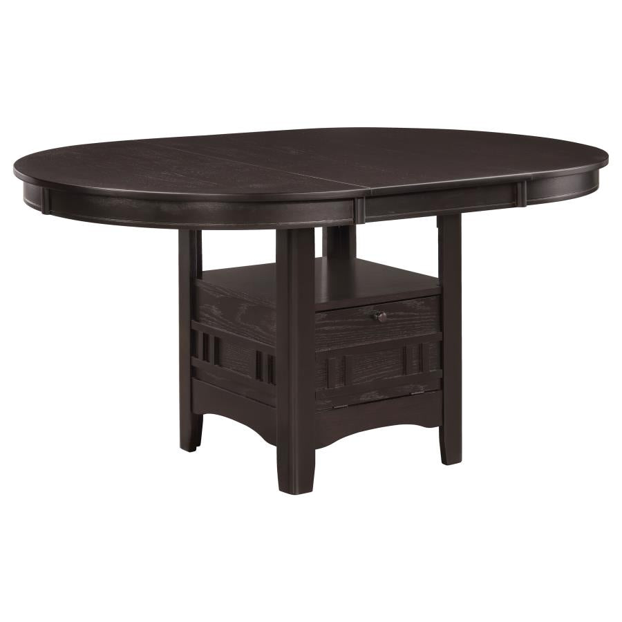 Lavon Oval 60-inch Wood Extension Leaf Dining Table Espresso-zoom-1