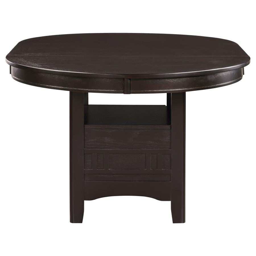 Lavon Oval 60-inch Wood Extension Leaf Dining Table Espresso-4