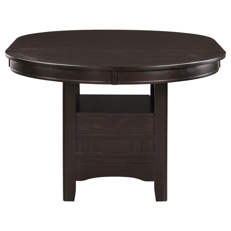 Lavon Oval 60-inch Wood Extension Leaf Dining Table Espresso-zoom-