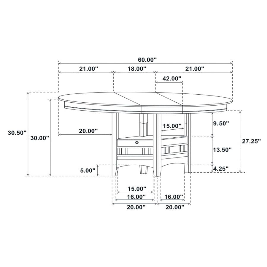 Lavon Oval 60-inch Wood Extension Leaf Dining Table Espresso-7
