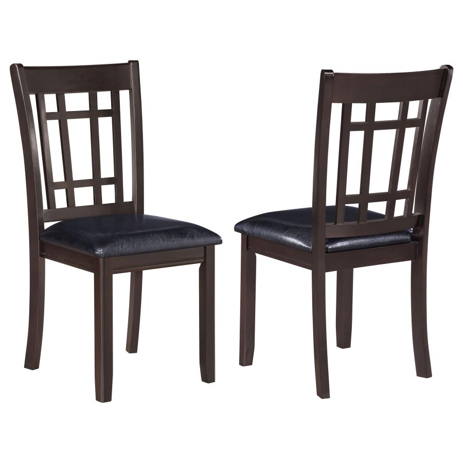 Lavon Wood Dining Side Chair Black and Espresso (Set of 2)-1