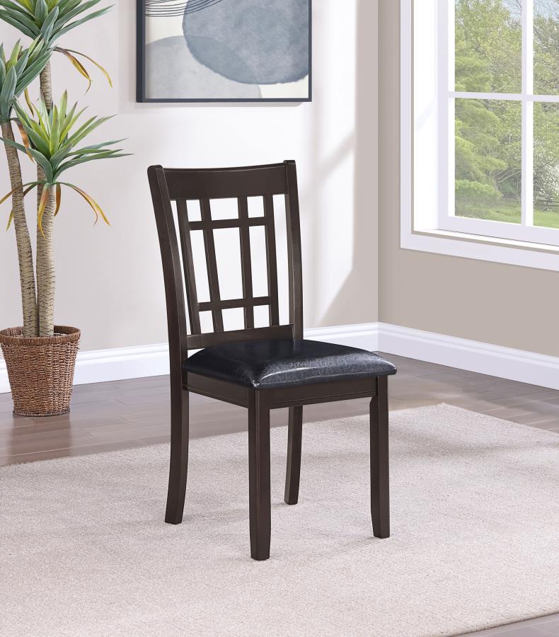 Lavon Wood Dining Side Chair Black and Espresso (Set of 2)-zoom-