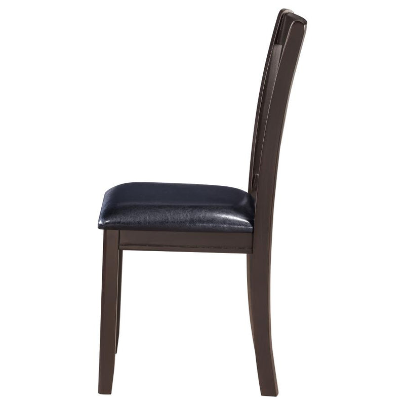 Lavon Wood Dining Side Chair Black and Espresso (Set of 2)-zoom-