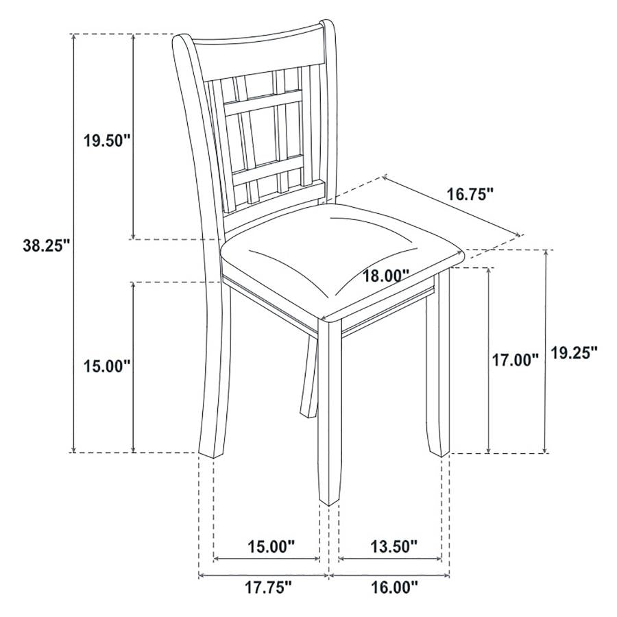 Lavon Wood Dining Side Chair Black and Espresso (Set of 2)-14