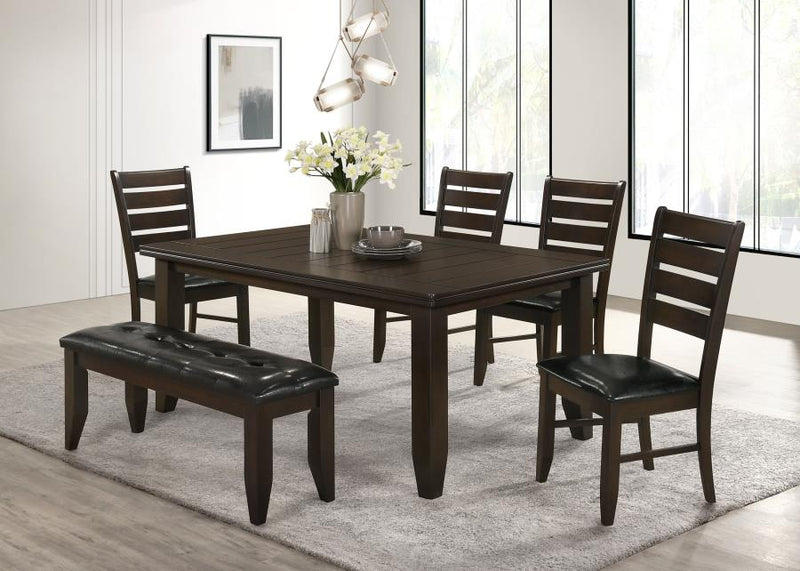 Dalila 6-piece Rectangular Dining Table Set Cappuccino-zoom-
