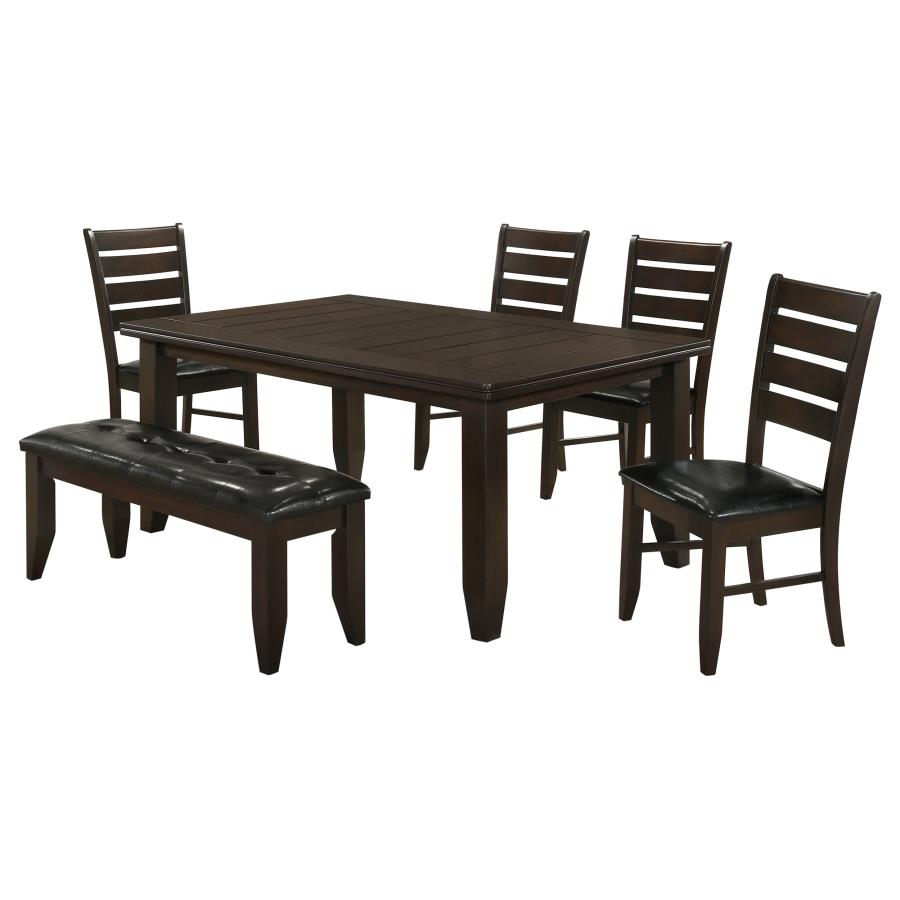Dalila 6-piece Rectangular Dining Table Set Cappuccino-zoom-2