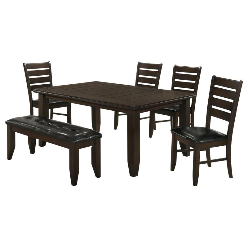 Dalila 6-piece Rectangular Dining Table Set Cappuccino-zoom-