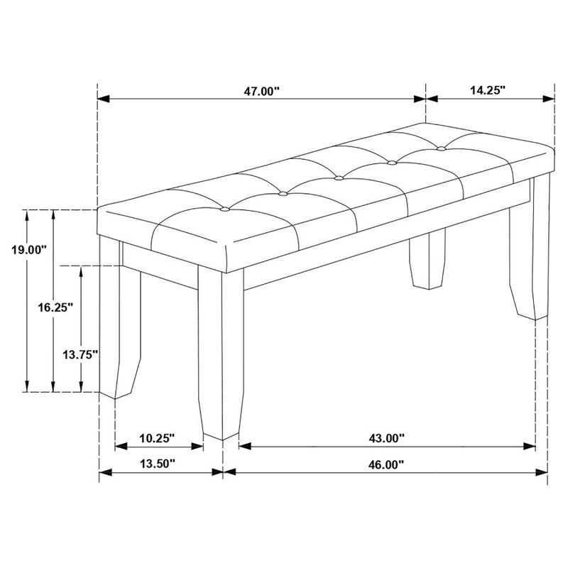 Dalila 6-piece Rectangular Dining Table Set Cappuccino-zoom-