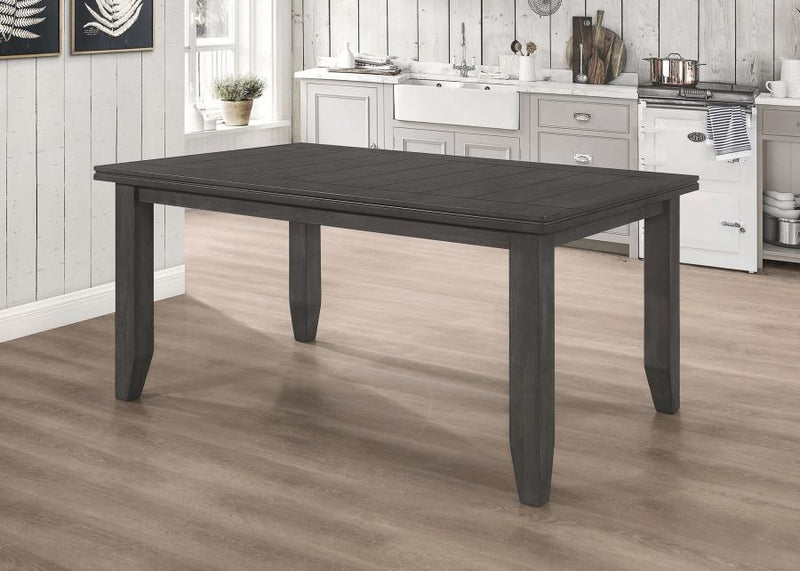 Dalila Rectangular 66-inch Wood Dining Table Dark Grey-zoom-
