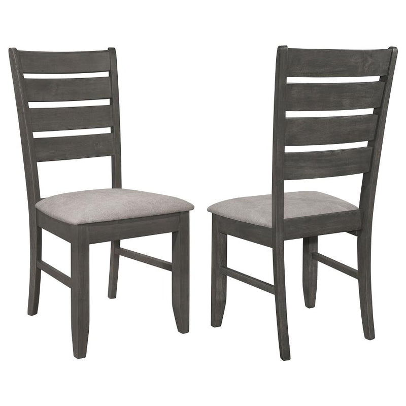 Dalila Wood Dining Side Chair Dark Grey (Set of 2)-zoom-