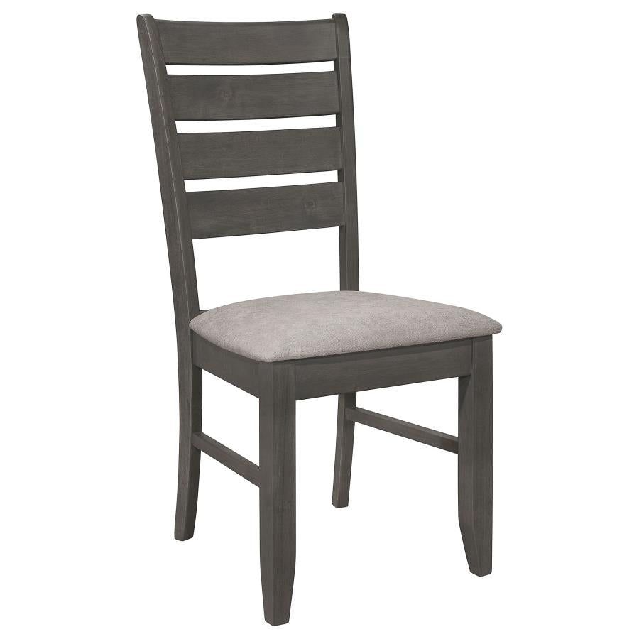 Dalila Wood Dining Side Chair Dark Grey (Set of 2)-zoom-3