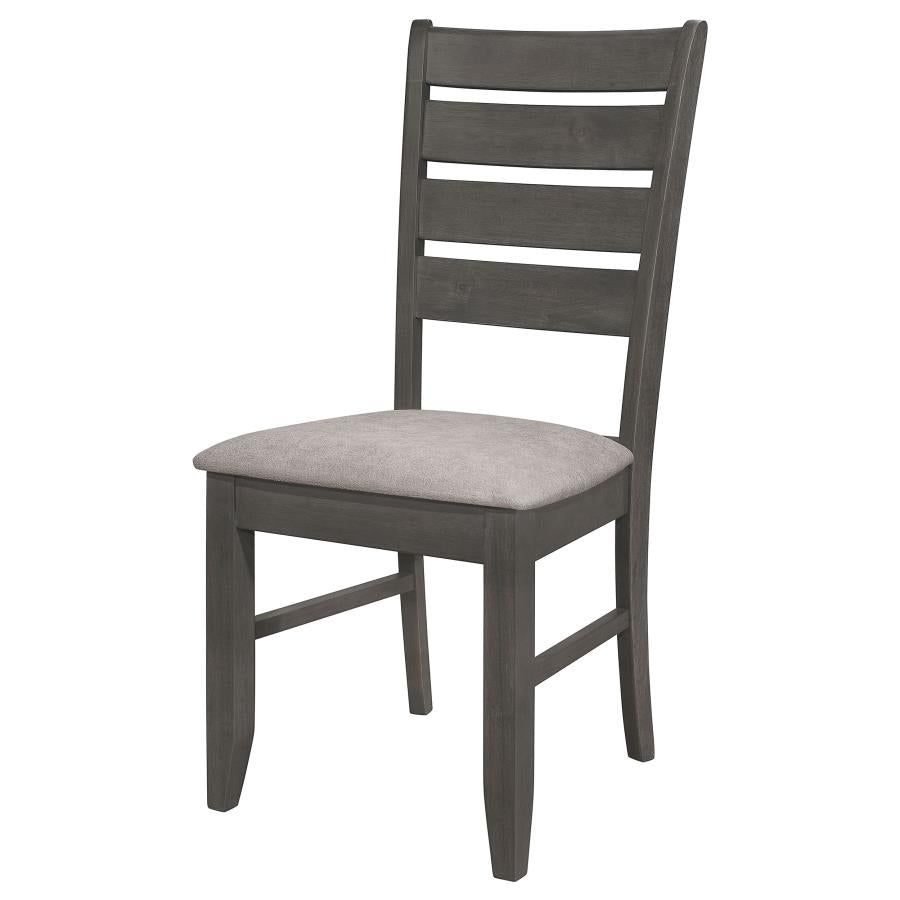 Dalila Wood Dining Side Chair Dark Grey (Set of 2)-5