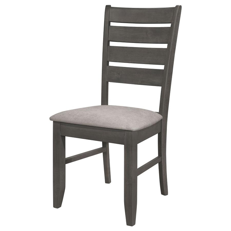Dalila Wood Dining Side Chair Dark Grey (Set of 2)-zoom-
