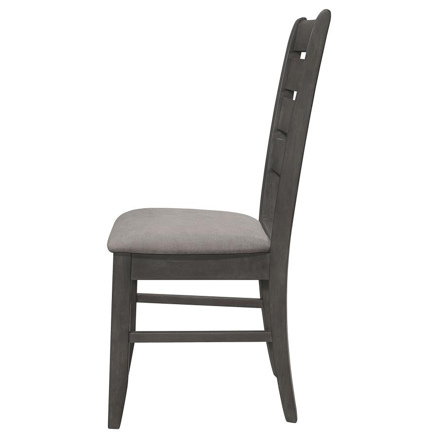 Dalila Wood Dining Side Chair Dark Grey (Set of 2)-6