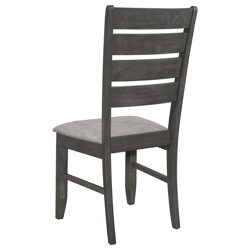Dalila Wood Dining Side Chair Dark Grey (Set of 2)-zoom-