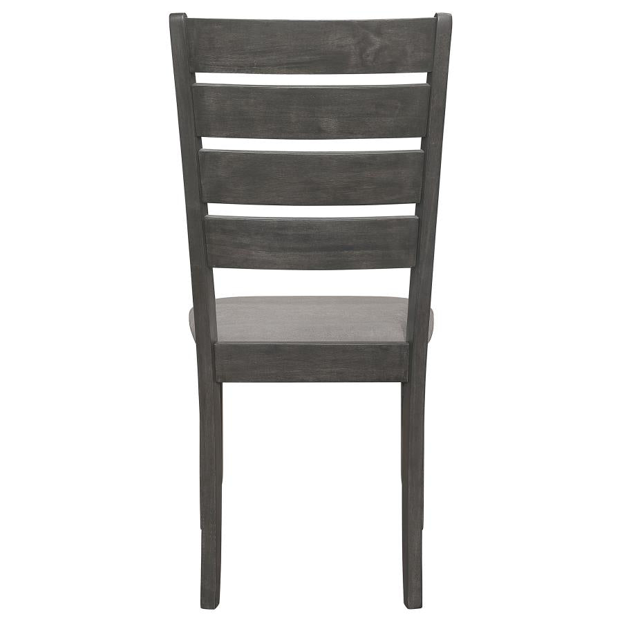 Dalila Wood Dining Side Chair Dark Grey (Set of 2)-8