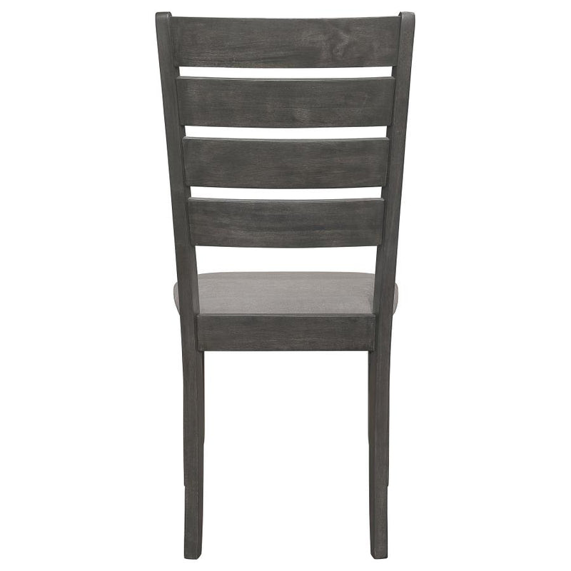 Dalila Wood Dining Side Chair Dark Grey (Set of 2)-zoom-