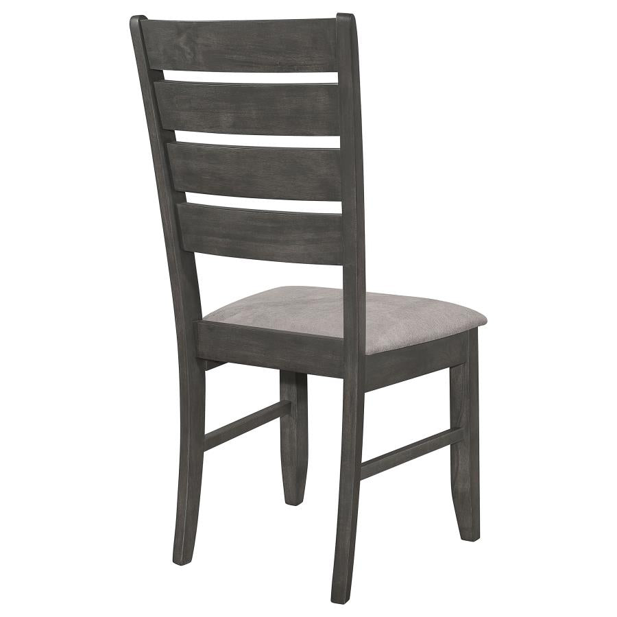 Dalila Wood Dining Side Chair Dark Grey (Set of 2)-9