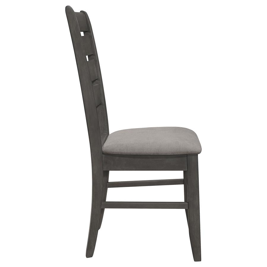 Dalila Wood Dining Side Chair Dark Grey (Set of 2)-10