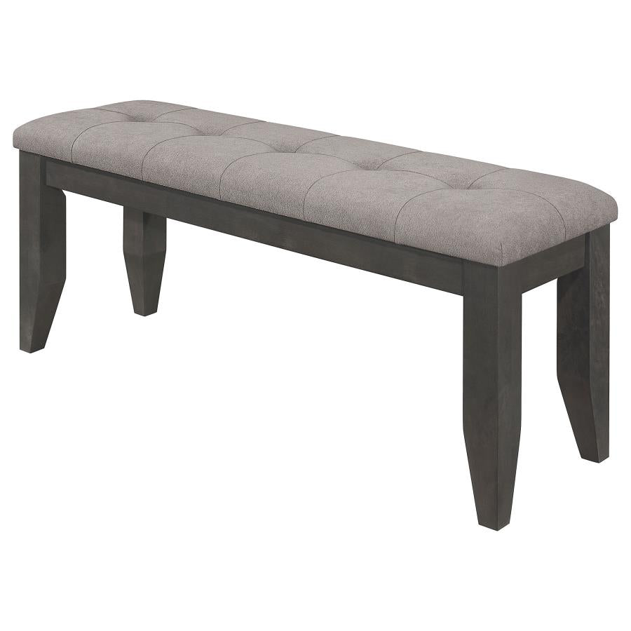Dalila Fabric Upholstered Wood Dining Bench Dark Grey-zoom-4