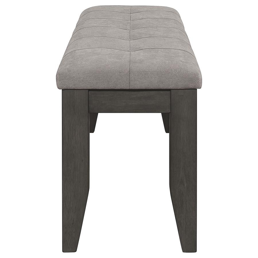 Dalila Fabric Upholstered Wood Dining Bench Dark Grey-zoom-5