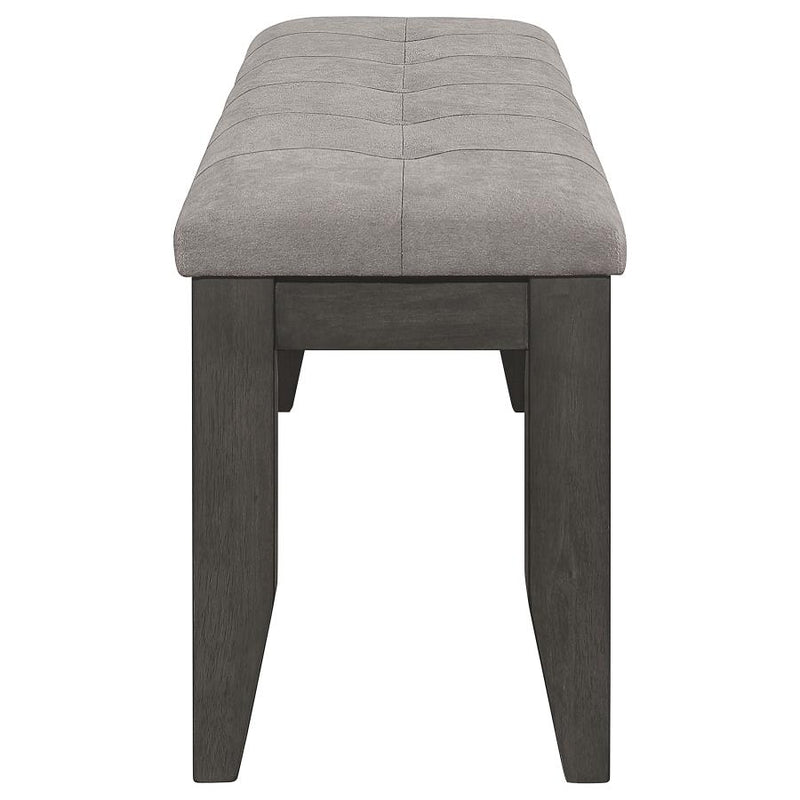 Dalila Fabric Upholstered Wood Dining Bench Dark Grey-zoom-