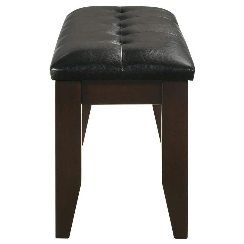 Dalila Leatherette Upholstered Wood Dining Bench Cappuccino-zoom-