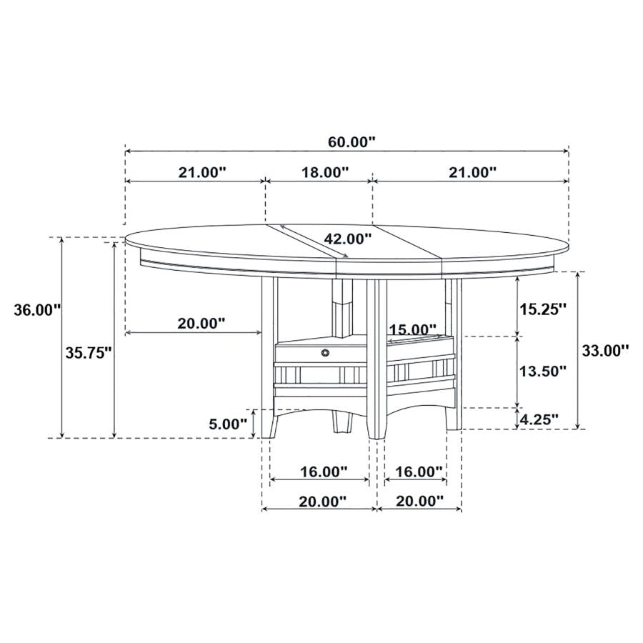 Lavon 5-piece Oval Counter Height Dining Set Espresso-zoom-10