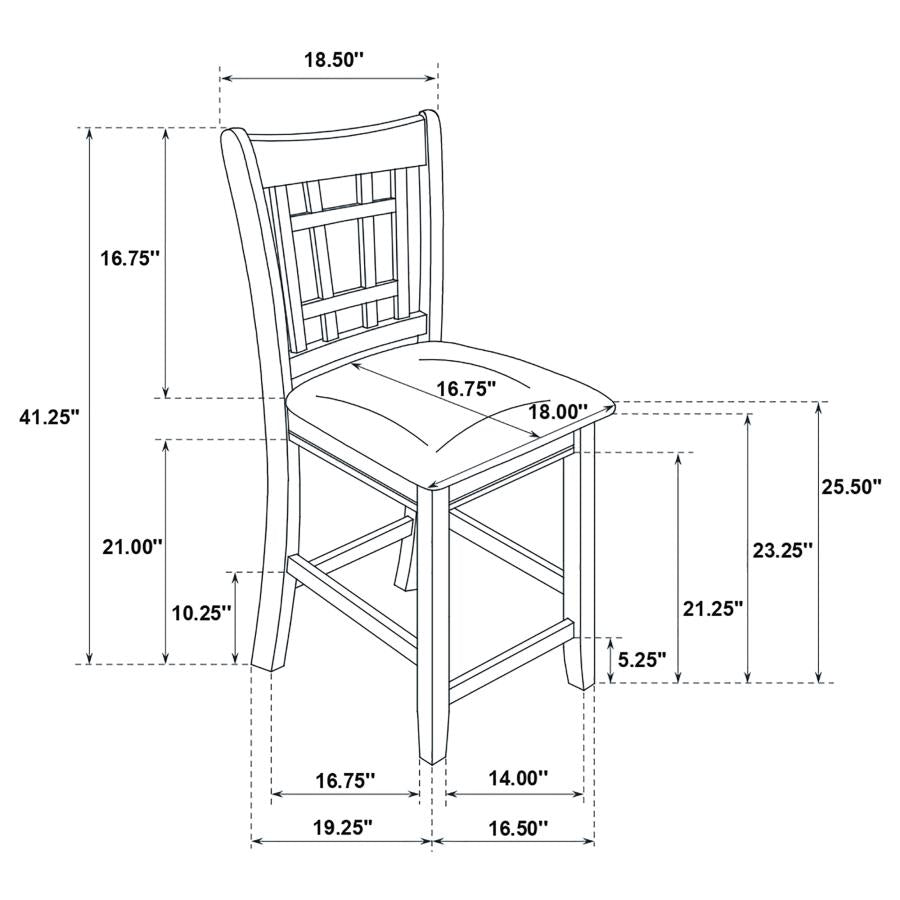 Lavon 5-piece Oval Counter Height Dining Set Espresso-11