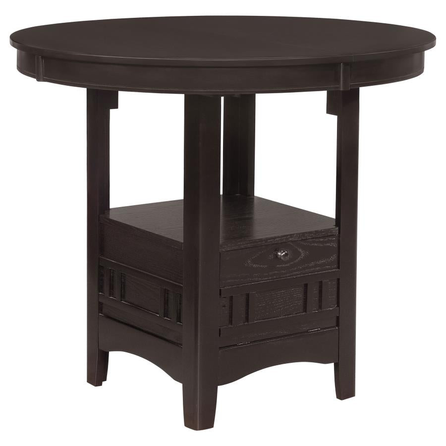 Lavon Oval 60-inch Counter Height Extension Dining Table Espresso-3