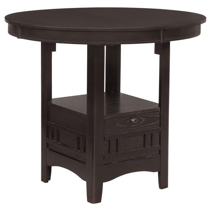 Lavon Oval 60-inch Counter Height Extension Dining Table Espresso-zoom-