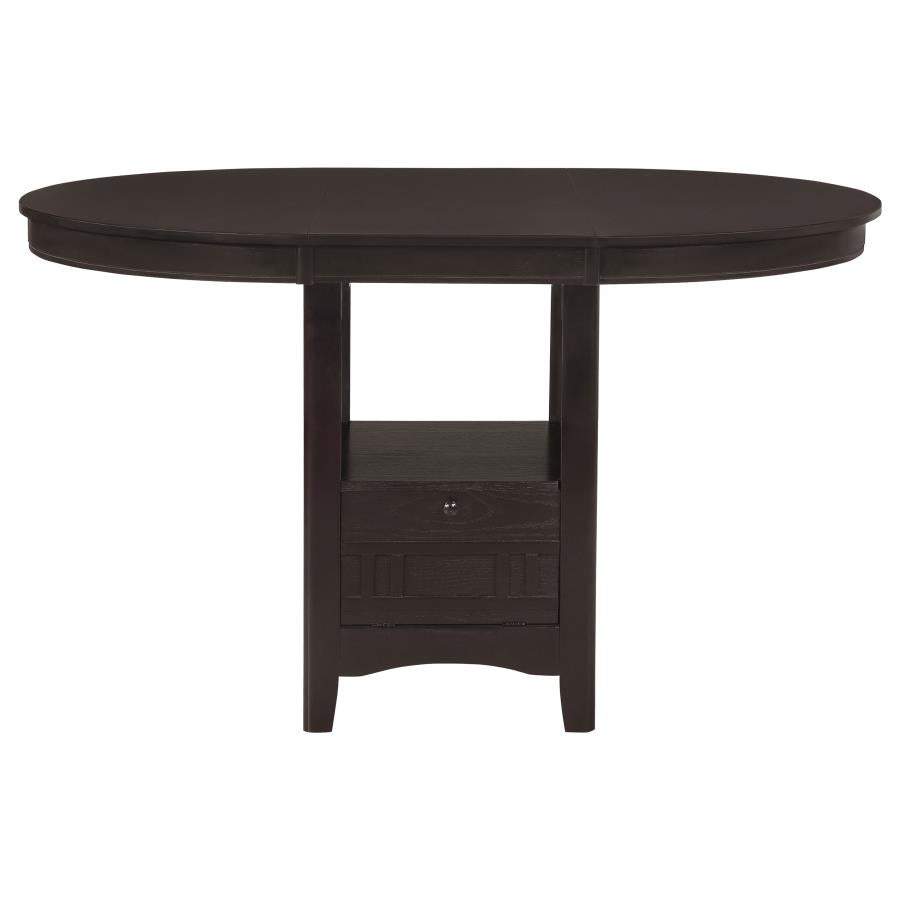 Lavon Oval 60-inch Counter Height Extension Dining Table Espresso-4