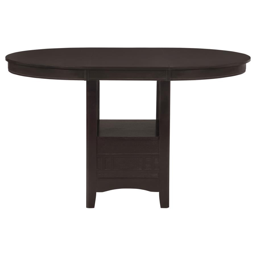 Lavon Oval 60-inch Counter Height Extension Dining Table Espresso-zoom-5