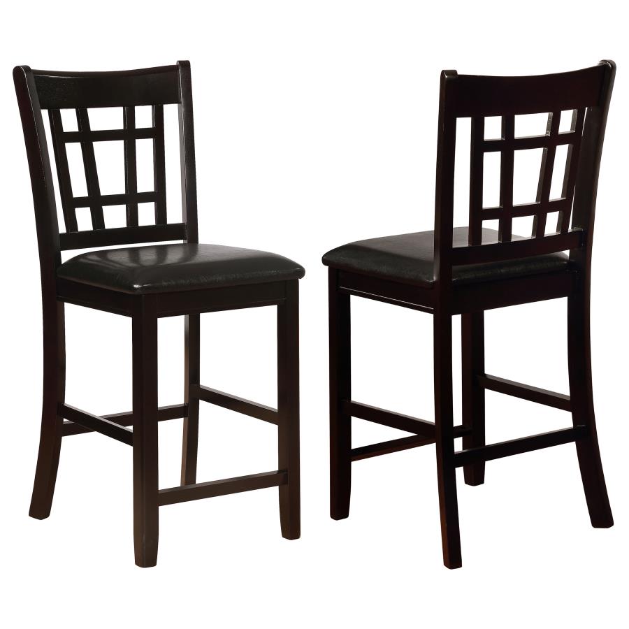 Lavon Wood Counter Height Dining Chair Black and Espresso (Set of 2)-1