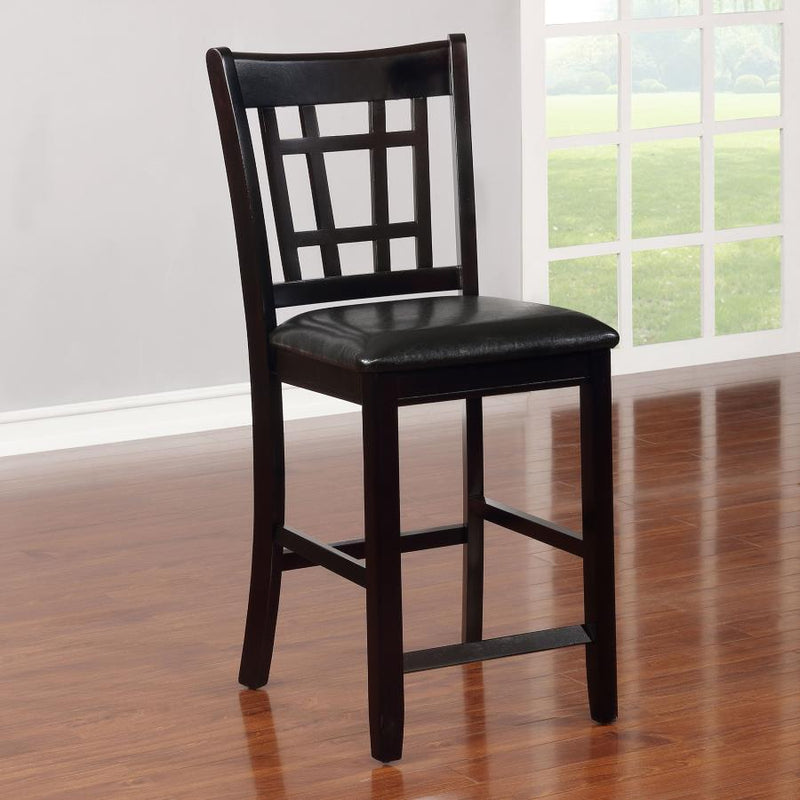 Lavon Wood Counter Height Dining Chair Black and Espresso (Set of 2)-zoom-