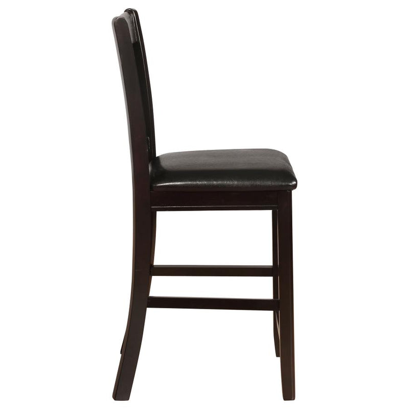 Lavon Wood Counter Height Dining Chair Black and Espresso (Set of 2)-zoom-