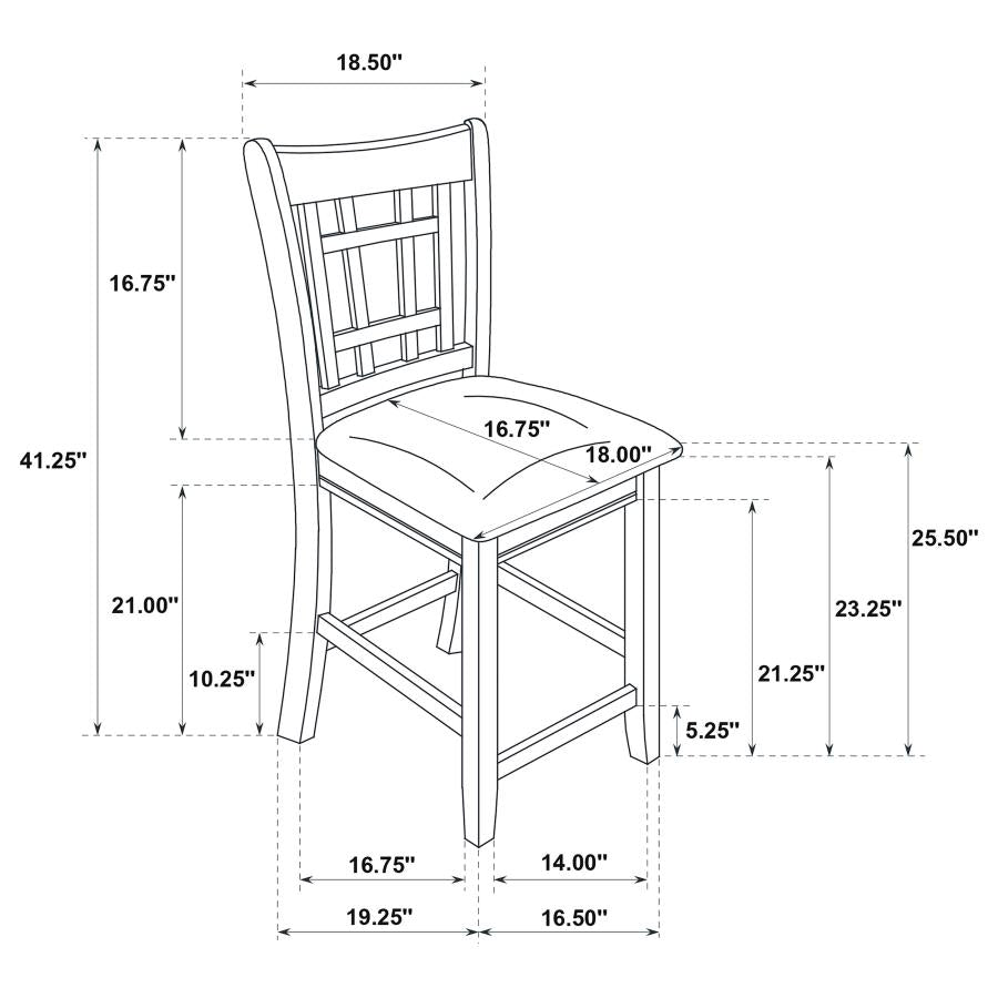 Lavon Wood Counter Height Dining Chair Black and Espresso (Set of 2)-zoom-11