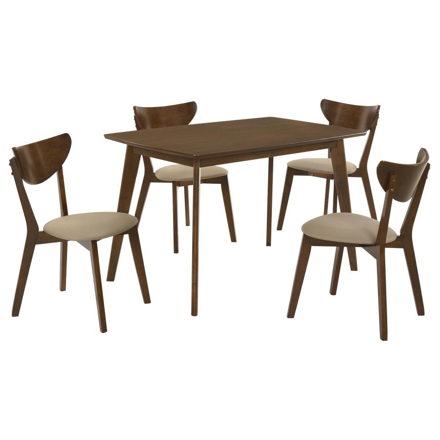 Kersey 5-piece Rectangular Dining Table Set Chestnut-2